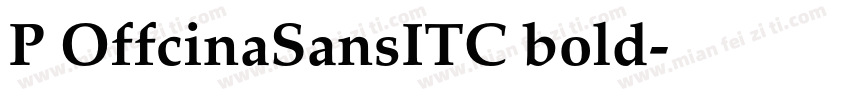 P OffcinaSansITC bold字体转换